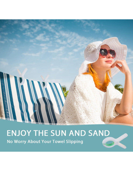 Pinzas para Toallas de Playa MKJFRME - Paquete de 12 Multicolor