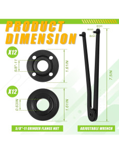 Kit Llave Universal para Amoladora Angular Hicarer 25 Pcs 2