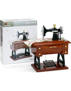 Caja de Música Vintage Toparad Máquina de Coser 16cm 2