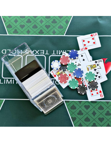 Dispensador de Cartas SEETOOOGAMES para 4 Barajas - Profesional