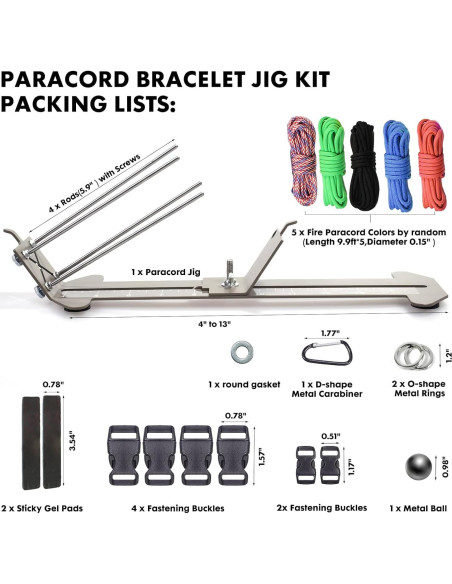 Kit de Herramientas KOKKOYA para Pulseras de Paracord DIY Kit de Herramientas KOKKOYA para Pulseras de Paracord DIY