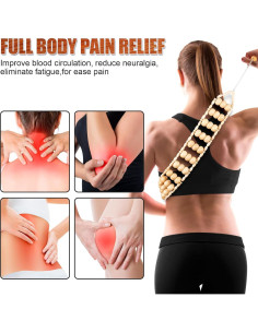 Masajeador de Espalda KintKita de Madera Natural 63 cm 2