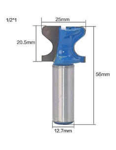 Cortador de Fresado Boxonly 1/2" Mango 25.4mm Diámetro 1" 2