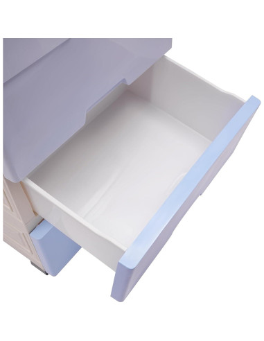 Cómoda de 6 Cajones BRICZUNA Azul Moderna de PP