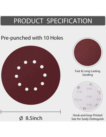 Lijadora de Paneles de Yeso Eléctrica Power Pro 1850 - 750W, 1000-1850rpm, Luz LED
