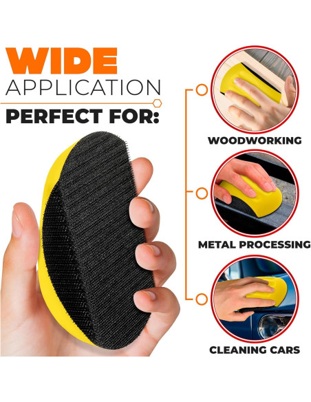 Bloque de Lijado de Mano LEGLO 12.7x7.6x5.1 cm Amarillo