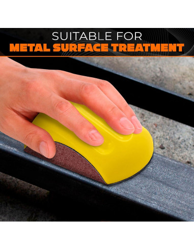 Bloque de Lijado de Mano LEGLO 12.7x7.6x5.1 cm Amarillo