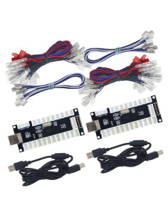 Codificador LED USB SJ@JX para 2 Jugadores de Arcade - PC y Raspberry Pi