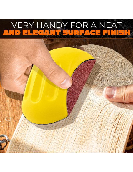 Bloque de Lijado de Mano LEGLO 12.7x7.6x5.1 cm Amarillo