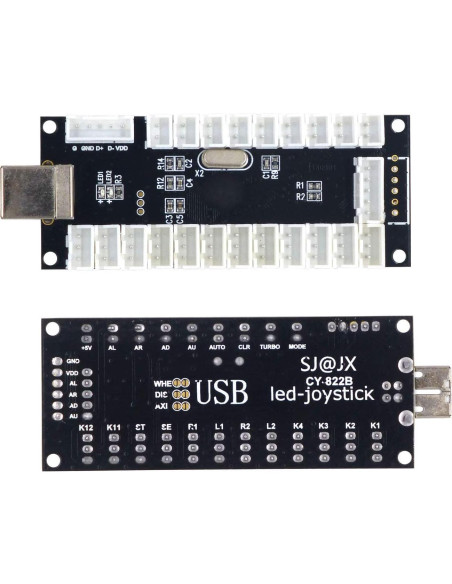 Codificador LED USB SJ@JX para 2 Jugadores de Arcade - PC y Raspberry Pi