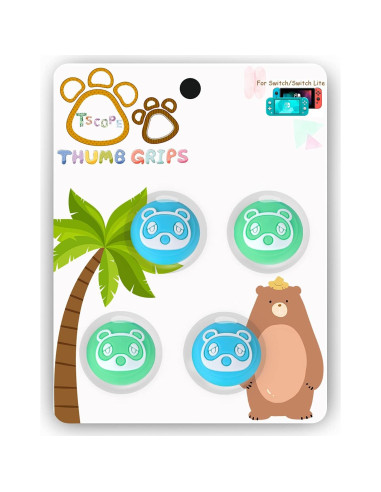 Tscope Cubiertas de Silicona para Joystick Joy-Con Racoon