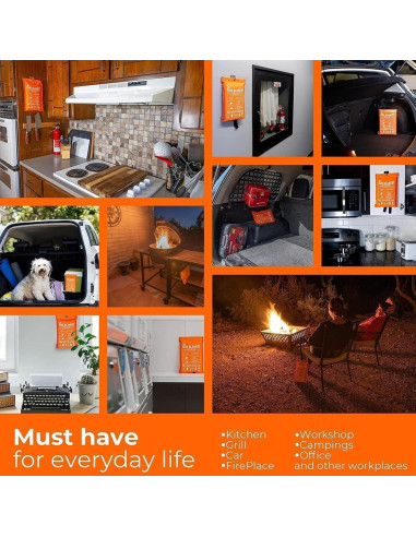 Capa de Fuego Grande Supa Ant 178x140 cm Protección Emergencia