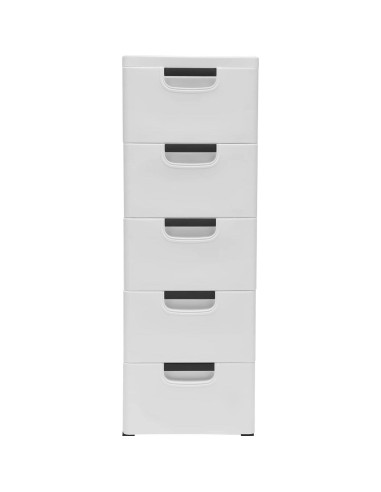 Cajonera de Plástico LOYALHEARTDY 5 Cajones Blanca con Ruedas