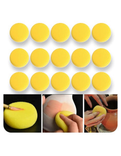 15 Esponjas de Cerámica Rokkuon para Pintura y Arcilla