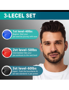 Ejercitador de Mandíbula GZSDFOV 3 Niveles Resistencia Silicona 2