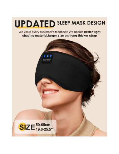 Auriculares para dormir Bluetooth ZHENYEMEI con máscara de ojos