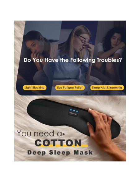 Auriculares para dormir Bluetooth ZHENYEMEI con máscara de ojos