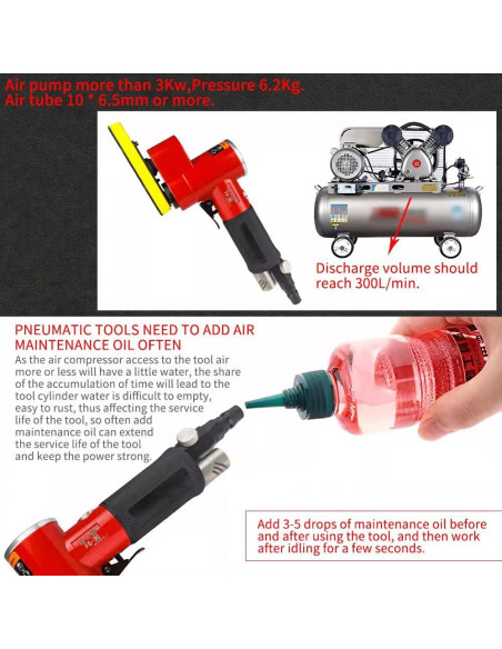 Lijadora de Aire BAUSATZ Mini Neumática 0.23 kg Alta Velocidad