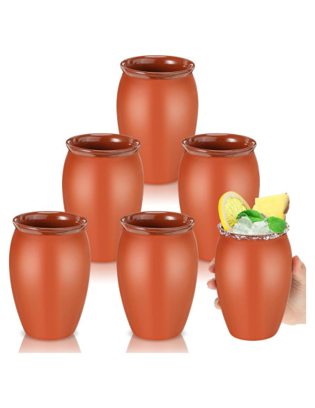 Cantaritos de Barro Gejoy 6 Piezas 454 ml para Cócteles