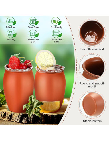 Cantaritos de Barro Gejoy 6 Piezas 454 ml para Cócteles