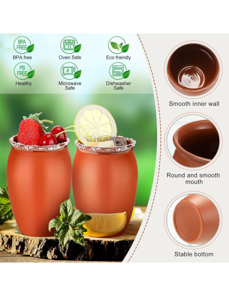 Cantaritos de Barro Gejoy 6 Piezas 454 ml para Cócteles