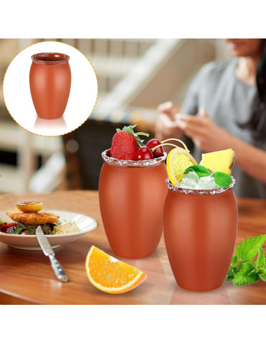 Cantaritos de Barro Gejoy 6 Piezas 454 ml para Cócteles