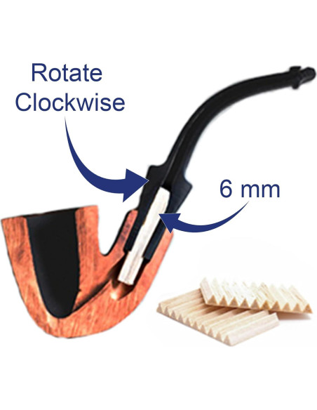 Filtros de Balsa Savinelli 6mm para Pipas de Tabaco - Paquete de 20