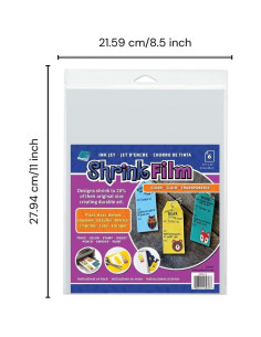 Película Retráctil Imprimible Grafix 6 Hojas 21.6x27.9 cm 2