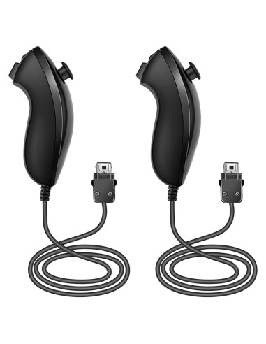 Controlador Nunchuck NC para Nintendo Wii y Wii U - Negro 2PCS