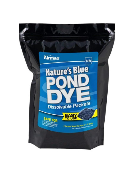 Colorante Azul Natural para Estanques Airmax - 16 Paquetes Solubles