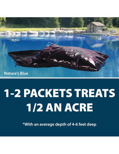 Colorante Azul Natural para Estanques Airmax - 16 Paquetes Solubles