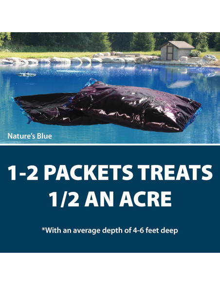 Colorante Azul Natural para Estanques Airmax - 16 Paquetes Solubles