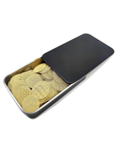 200 Pantallas de Latón 0.375" IKKKC con Caja de Almacenamiento