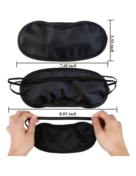 50 Piezas Máscaras de Ojos Aneco con Almohadilla Nasal