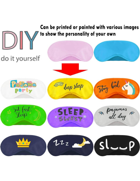 50 Piezas Máscaras de Ojos Aneco con Almohadilla Nasal