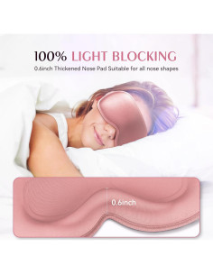 Máscara de Ojos con Peso Facemoon 3D - 2 Paquete Rosa Negro 2