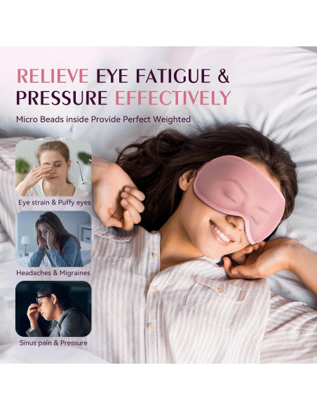 Máscara de Ojos con Peso Facemoon 3D - 2 Paquete Rosa Negro