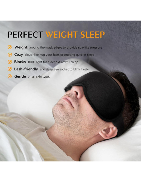 Máscara de Ojos con Peso Facemoon 3D - 2 Paquete Rosa Negro