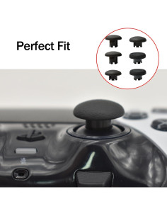 Reemplazo 6 en 1 Paddles Thumbsticks Dakexiong PS5 Edge Negro 2