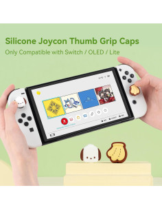 Tapones de Pulgar WISHAVEN para Nintendo Switch - Banana y Perro Pacha 2