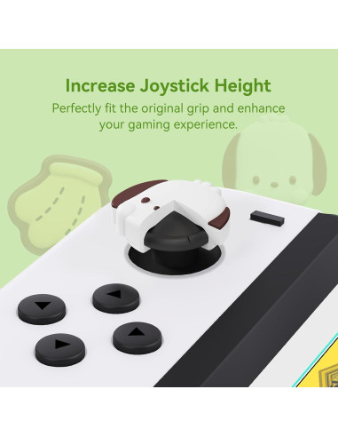 Tapones de Pulgar WISHAVEN para Nintendo Switch - Banana y Perro Pacha