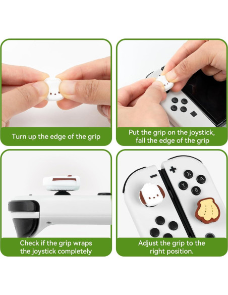 Tapones de Pulgar WISHAVEN para Nintendo Switch - Banana y Perro Pacha