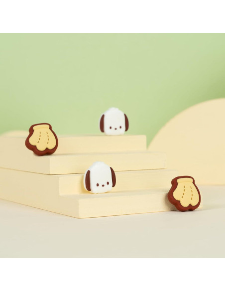 Tapones de Pulgar WISHAVEN para Nintendo Switch - Banana y Perro Pacha