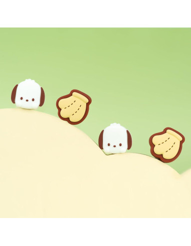 Tapones de Pulgar WISHAVEN para Nintendo Switch - Banana y Perro Pacha