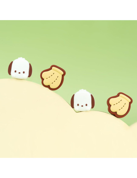 Tapones de Pulgar WISHAVEN para Nintendo Switch - Banana y Perro Pacha