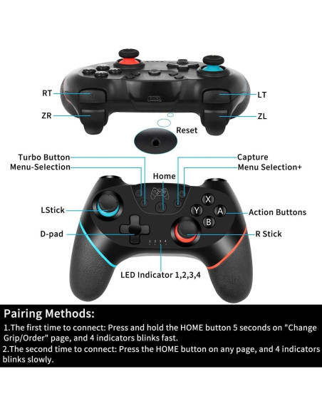 Controlador Inalámbrico Diswoe SW-01 para Switch y PC