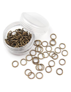 Anillas Abiertas para Joyería Todo en Uno Bronce Antiguo 8mm