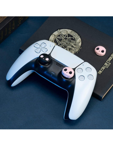 GeekShare Cubiertas Antideslizantes para Joysticks PS4 PS5 - Calavera Rosa
