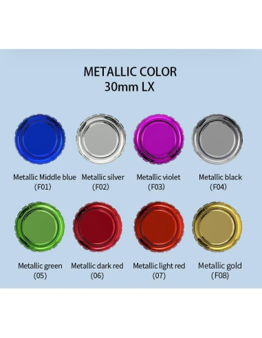Botones mecánicos QANBA Gravity LX metálico 30mm F01 (8 pcs)