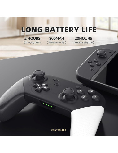 Controlador Pro Inalámbrico YKASEK para Switch - Negro/Blanco